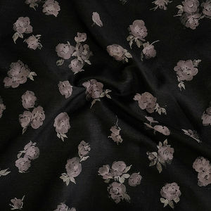 नई लड़कियों की शादी काले गुलाबी रंग के सुंदर फूल ब्रोकेड जैक्वार्ड डमस्क कपड़े 100% पॉलिएस्टर नरम हाथ की भावना - Product Image 1