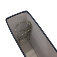 Carpeta A4 con impresión de logotipo personalizado y ángulos de Metal mango de cuero caja de almacenamiento de archivos de documentos carpeta de anillas 4 D carpeta de archivos