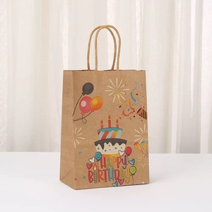 Sacs en papier kraft marron en gros pour bonbons et cadeaux d'anniversaire pour enfants - Product Image 2
