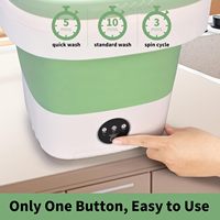 Mini-lave-linge portable 16L en plastique avec panier essoreur USB amélioré, 3 modes de nettoyage, pliable pour la maison, l'hôtel et l'appartement
