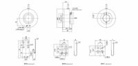 GLT8030B Codificador Rotatorio Incremental Magnetoeléctrico de Eje Hueco de 80mm, con Orificio de 20-30mm, Salida Lateral para Aviación, 4096PPR, DC5V, Tipo Línea