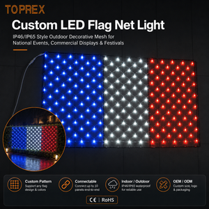 Guirlande lumineuse LED en forme de drapeau national pour la décoration d'événements intérieurs/extérieurs, 100 m, fil de cuivre noir avec LED blanc chaud, IP65/IP44 - Product Image 1