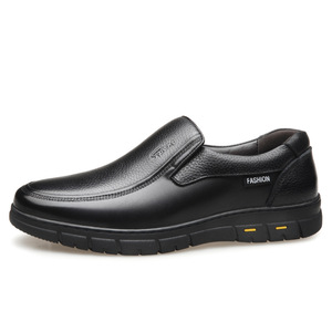 Mocassins en cuir véritable pour hommes, respirants, à semelle souple, antidérapants, chaussures décontractées pour affaires - Product Image 4