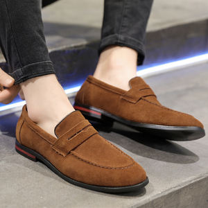 Mocasines de Gamuza Personalizados de Diseñador, Mocasines de Cuero Vacuno de Lujo, Zapatos de Vestir para Hombre - Product Image 4