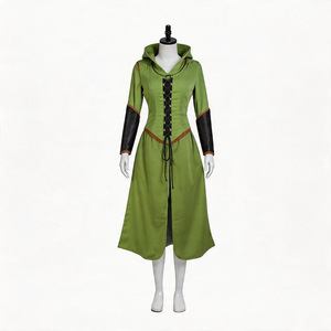 Tauriel Cosplay <b>Costume</b> Women Green Hooded Dress <b>Adult</b> <b>Princess</b> Role Play Outfit Full Set - Product Image 1