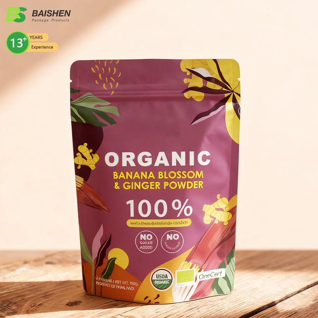 Custom Moisture-proof Recyclable Stand-up Pouch Plastic Packaging for  Cookies and Snack Food Self-standing Pouch