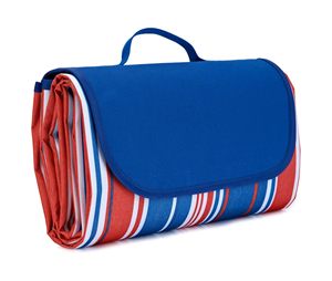 Red and Blue Stripes Outdoor Picnic Blankets <b>Mat</b> Extra <b>Large</b> Waterproof Sand Proof Camping Blankets Lightweight Travel Blanket - Product Image 1