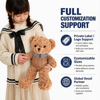 Peluche Ours Doux avec Pull Tricoté et Nœud – Conception OEM ODM, Marque Privée, Cadeau, Vente au Détail, Vente en Gros, Usine