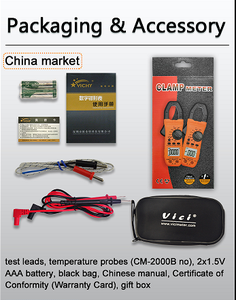 Vici kẹp mét 3 1/2 chữ số vạn năng với DCV ACV ACA NCV Diode và tính năng kiểm tra liên tục CM-2000B - Product Image 5