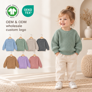 Maglione per Bambini in <span class=keywords><strong>Cotone</strong></span> 100% <span class=keywords><strong>Organico</strong></span>, Pullover Semplice per Neonati e Bambini con Consegna Rapida - Product Image 1