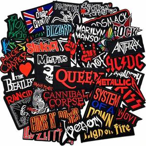 Badges de musique rock, autocollants thermocollants style hippie punk, patchs brodés personnalisés pour vêtements - Product Image 3