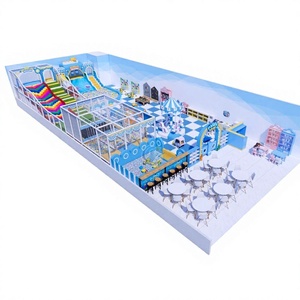 Parque Infantil Interior con Piscina de Pelotas, Tobogán, Carrusel, Estructura de Escalada, Área de Café, Equipo de Juego Suave, Resistente y de Alta Capacidad para Niños - Product Image 2