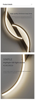 Lampe murale LED 12W la plus vendue, style européen moderne, décoration intérieure pour la maison, en acier inoxydable et aluminium, pour hôtels et escaliers