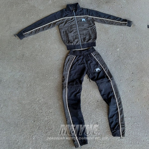 Men <strong>Polyester</strong> <strong>Jogger</strong> Sets Two Piece Set Patchwork Zip up Puff Track Nylon Jacket and Track Pants Custom Nylon Tracksuit Men - Product Image 1