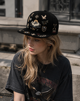 Casquette de baseball 5 panneaux brodée 3D tendance en coton délavé style vintage réglable avec fermeture snapback pour hommes et femmes, idéale pour le streetwear et le golf