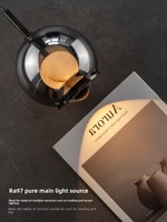 Lustre moderne en verre LED réglable avec design flexible en albâtre espagnol pour cuisine, chevet et entrée