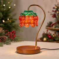 Lampe chauffe-bougie électrique ronde sans flamme avec plateau de fusion, minuterie et variateur d'intensité