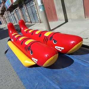 Jeux aquatiques gonflables WINSUN Team Building Dragon Fish Banana Boats pour 6 à 10 passagers, jeux sportifs aquatiques gonflables - Product Image 1
