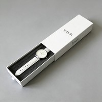 Boîte cadeau de montre personnalisée en carton noir de luxe avec impression numérique, emballage en carton durable avec mousse pour montres