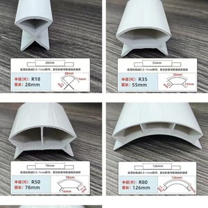 <b>Plastic</b> Aluminum Alloy Arc Filling Molding R18 R35 R50 R80 Corner <b>Edging</b> For Cabinet Wall Mounting - Product Image 1