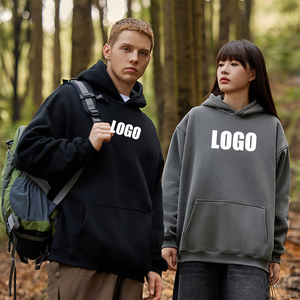 Sweat à capuche unisexe en polaire thermique 350 GSM, brossé simple face, chaud, en coton et polyester, avec logo personnalisé – Meilleures ventes - Product Image 1