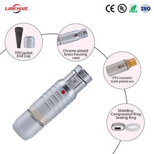 ขั้วต่อแบบกด-ดึงคุณภาพสูง ซีรีส์ C ขายตรงจากโรงงาน ปลั๊กตรง ขั้วต่อแบบกด-ดึงทรงกลม ล็อคอัตโนมัติ - Product Image 4