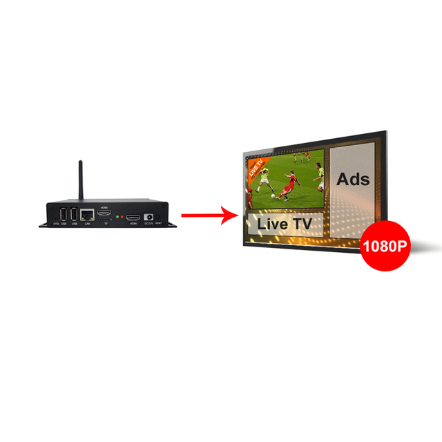 Image Video Loop Play Screen Splitting Advertising Player Digital Signage IDS for Advertising Use with Live TV Zone Feature