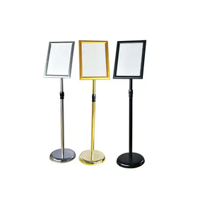 2023 couleur dorée support de sol <span class=keywords><strong>A4</strong></span> A3 A2 <span class=keywords><strong>présentoir</strong></span> en métal affiche publicitaire <span class=keywords><strong>présentoir</strong></span> extérieur - Product Image 1