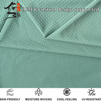 Tissu texturé extensible en maille gaufrée/piqué certifié OEKO-TEX, 80 % polyamide, 20 % élasthanne, pour polos de golf, vente en gros
