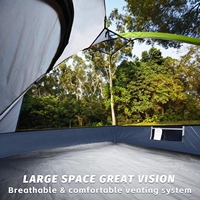 Carpa Domo para Acampar al Aire Libre, para 2-4 Personas, 4 Estaciones, Impermeable, Resistente al Viento, con Cubierta para Lluvia, Apertura Automática Rápida, Portátil
