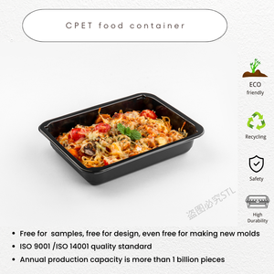 Nhà máy cung cấp bán buôn nhiệt chống <span class=keywords><strong>cpet</strong></span> thực phẩm khay lò vi sóng khay - Product Image 2