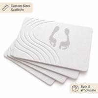 Tapis de douche antidérapant à séchage rapide, super absorbant, design ondulé, en terre de diatomée, tapis de bain en pierre pour sol de salle de bain