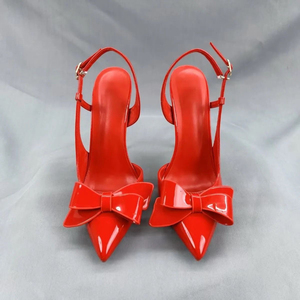 Sandales à talon rouge pour femme, pointure 33-46, chaussures à bout ouvert, nouvelle collection - Product Image 3