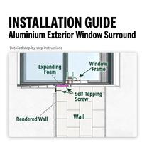 Profilé de finition extérieur en aluminium pour fenêtres, profilé de cadre de fenêtre étanche pour les murs extérieurs des villas et des maisons individuelles