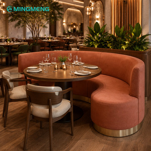 Commercial Furniture Restaurant <b>Bar</b> Coffee Shop Irregular Sofa <b>Table</b> and Chair Wall Sofa Booth - Product Image 4