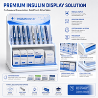 Vitrina de Farmacia LED Personalizada para Exhibición de Insulina, Diseño Interior Moderno para Tiendas de Medicamentos, Mueble de Exhibición para Minoristas Médicas