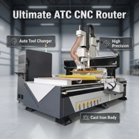 Machine de découpe CNC à commande numérique de haute qualité pour le bois, le PVC et le MDF, modèles 1228, 1631, 2030, avec changement d'outil automatique