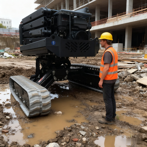 Plataforma elevadora de tijera con orugas con certificación CE, plataforma de trabajo aéreo de 14m de altura y 250kg - Product Image 4