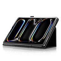 Nouvel étui pour tablette en cuir PU motif Litchi avec étui de protection arrière en TPU souple pour iPad Air 6 7 tablettes universelles de 10.1 à 13 pouces