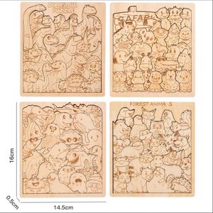 Toddler Wooden Shape Matching <b>Puzzle</b> - Animal Dinosaur Educational Toy, Parent-Child Interaction for Ages 2-6 - Product Image 2