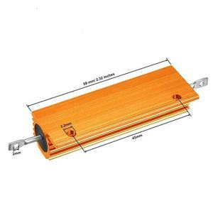 Résistance bobinée en aluminium, boîtier métallique, <span class=keywords><strong>50W</strong></span> 100W 0.01R~100K 1 3 4 6 <span class=keywords><strong>8</strong></span> 10 20 200 500 1K 10K Ohm RX24 - Product Image 5