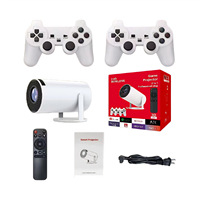 Projecteur de jeu 2 en 1, 1080P, portable, 300 lumens, 4-5 heures d'autonomie de la batterie, manettes de jeu sans fil 2.4G, système Android, home cinéma