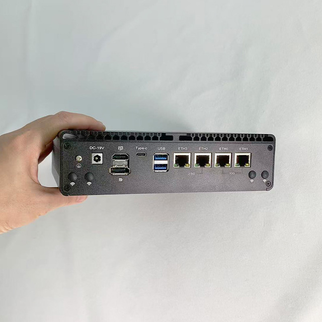 OEM 4 M.2 AI Type C DDR5 AMD Hawk Point Zen 4 16 Cores 8845HS 7640HS Embedded Industrial Computer Soft Router Enterprise MINI PC