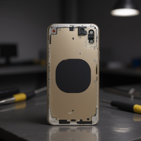 Châssis de boîtier pour iPhone 14 Pro avec coque arrière en alliage d'aluminium doré, accessoires pour téléphone portable