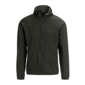 Veste coupe-vent anorak pour homme, écologique, respirante, noire unie, personnalisable - Product Image 1