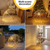 Lumières décoratives paysagères LED en cuivre 3D Yuntu IP65 pour intérieur/extérieur - 60 cm blanc chaud pour Noël