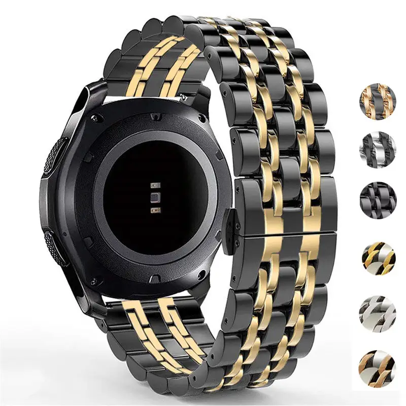 20mm 22mm Metal Stainless Steel Newest Strap Quick Release Black Metal Watch Strap for Samsung Galaxy Watch 46mm