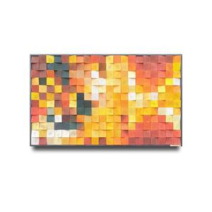 Décoration murale 3D en mosaïque de bambou faite à la main, style Art Déco, cadre vert personnalisé, motif feuille d'arbre, anniversaire - Product Image 2