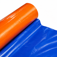Bâche en PE bleue et orange 0,5 m x 0,5 m, couverture imperméable pour camion, marchandises, jardin et protection extérieure
