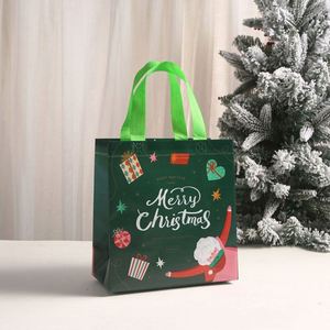 Bolsas de Regalo de Navidad Personalizadas, Bolsas de Regalo de Dulces para Fiestas, Bolsas de Compras Plegables Reutilizables, Bolsas Plegables de Tela No Tejida - Product Image 2
